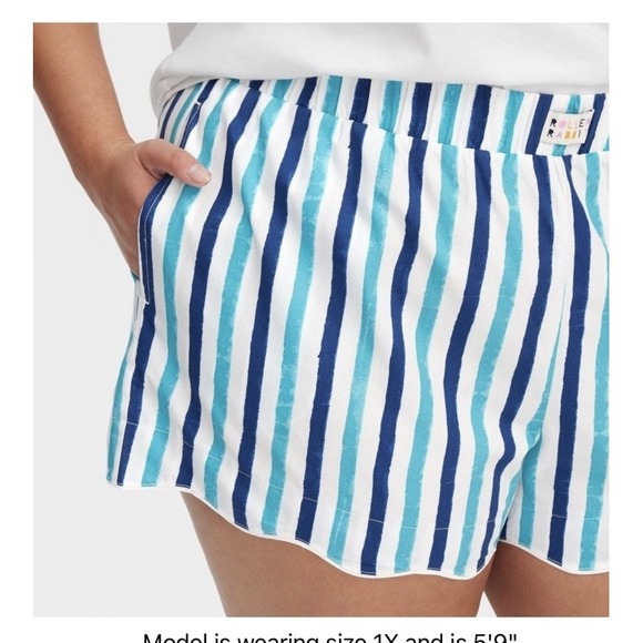 Roller Rabbit x Target Women's Poplin Boxer Pajama Shorts Size XXL NWT Blue - Picture 2 of 4